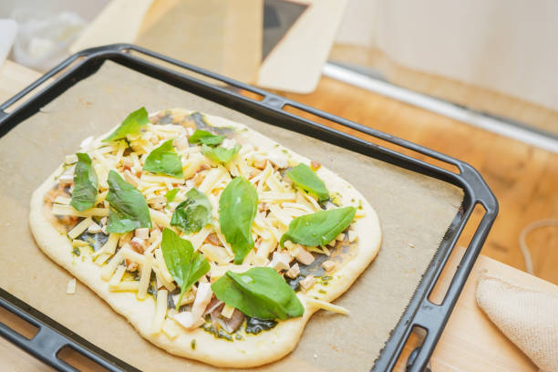 Pizza before baking
