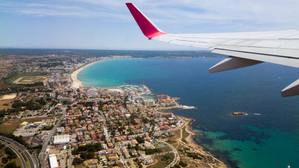 view over Mallorca beach El Arenal called Ballermann