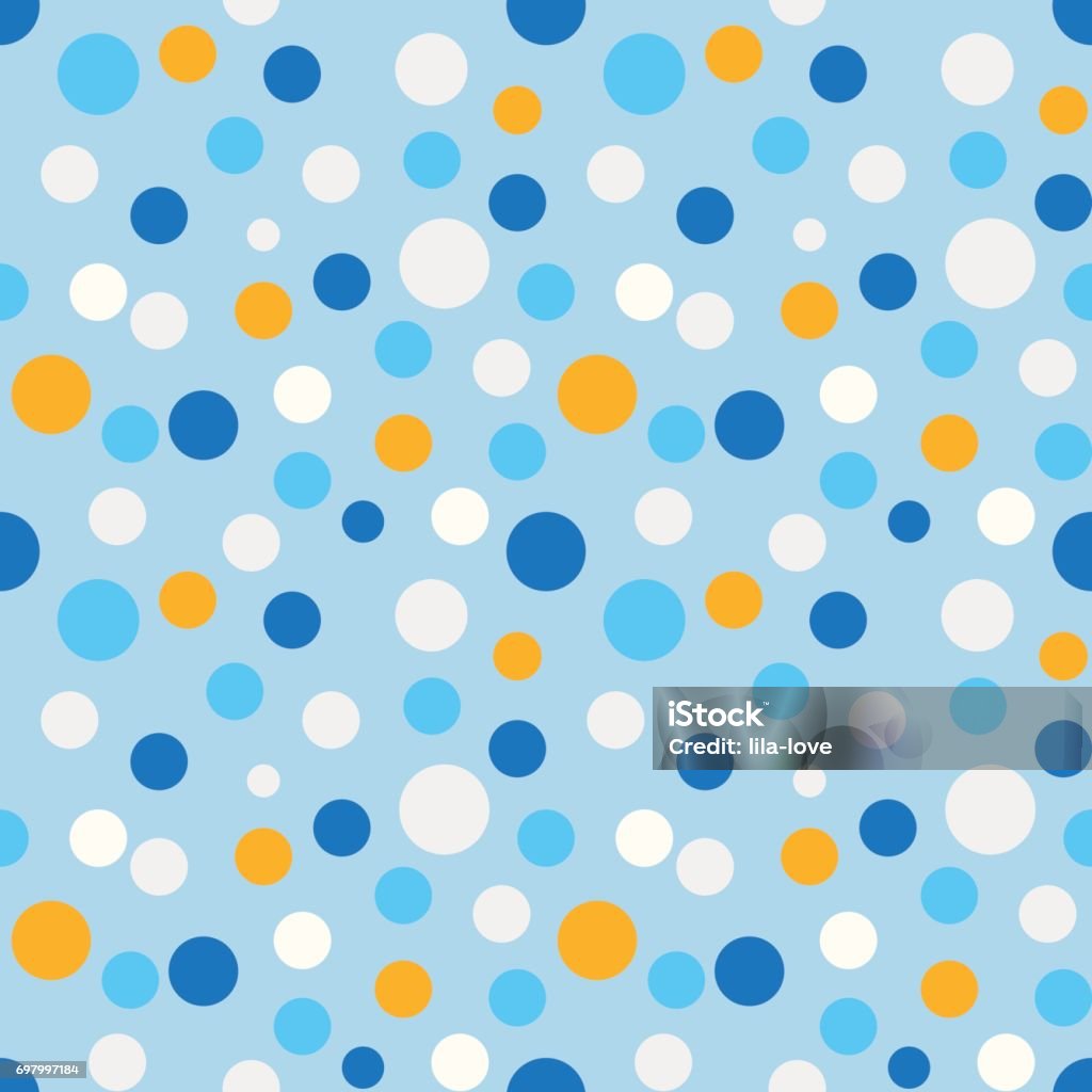 Colorful dot seamless pattern. Small polka dots on a blue background Colorful dot seamless pattern. Small polka dots on a blue background, for kids pattern, scrapbooks, baby shower or party cards design Pattern stock vector