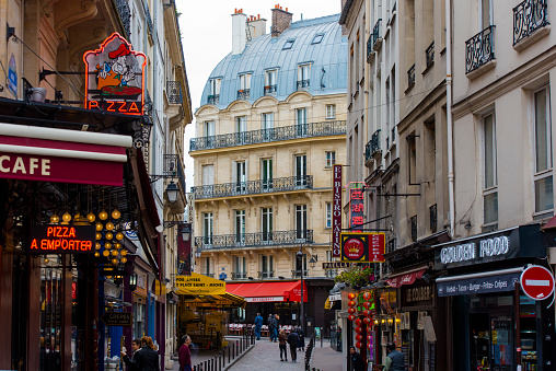 The Latin Quarter of Paris in France
