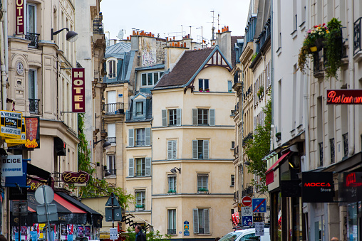 The Latin Quarter of Paris in France