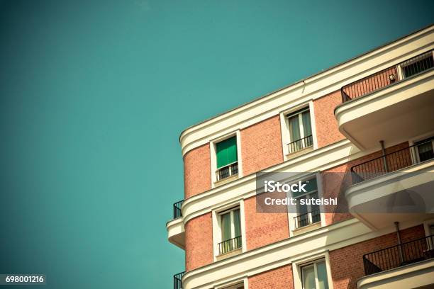 Summertime Apartment Houses In Berlin Stock Photo - Download Image Now - Abstract, Architectural Feature, Architecture