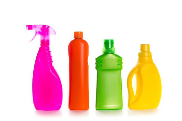 istock Cleaning product plastic container for house clean on white background 698002424
