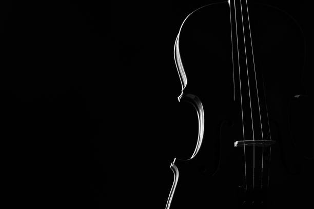 cerca de instrumento de música clásica de violín. - chello fotografías e imágenes de stock