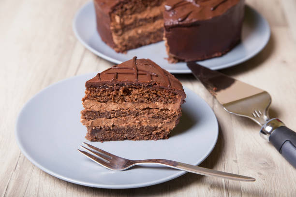 istock Chocolate cake Prague. Homemade baking. 698016904