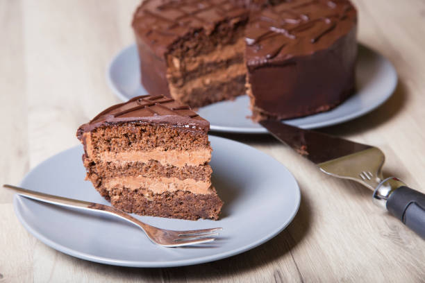 istock Chocolate cake Prague. Homemade baking. 698019252