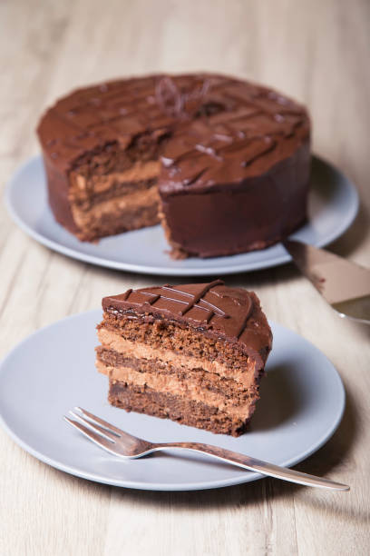 istock Chocolate cake Prague. Homemade baking. 698022226