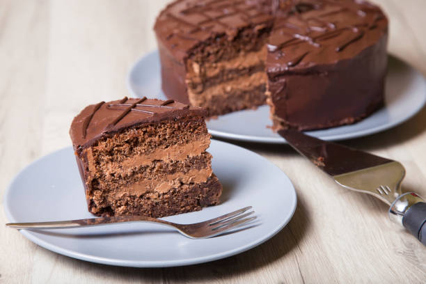 istock Chocolate cake Prague. Homemade baking. 698023050