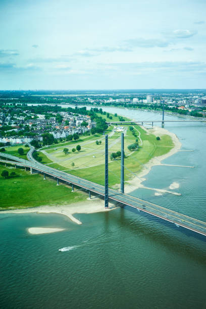 istock German city of Dusseldorf from above 698030692