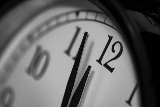 istock Black, vintage alarm clock with qwhite background 698048400