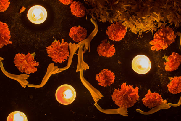 istock Deepabali - colourful candles are lit in darkness 698058764