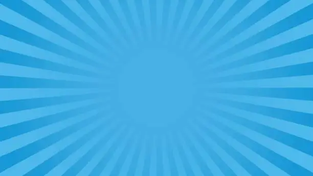 Vector illustration of Bright blue rays background