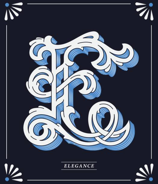340+ Fancy Letter E Drawings Stock Illustrations, Royalty-Free Vector ...