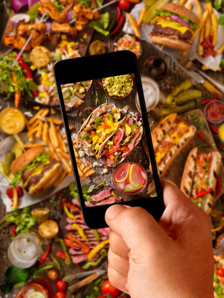 Food Selfie of Hand Held BBQ Favorites