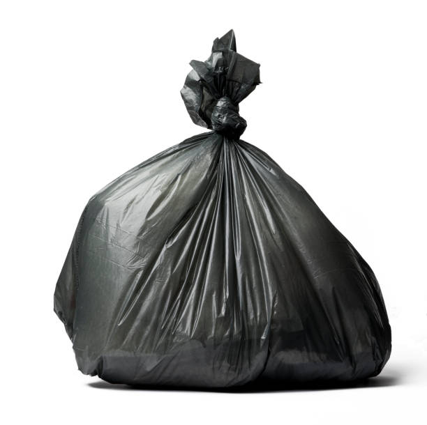 garbage bag - bag garbage bag plastic black imagens e fotografias de stock