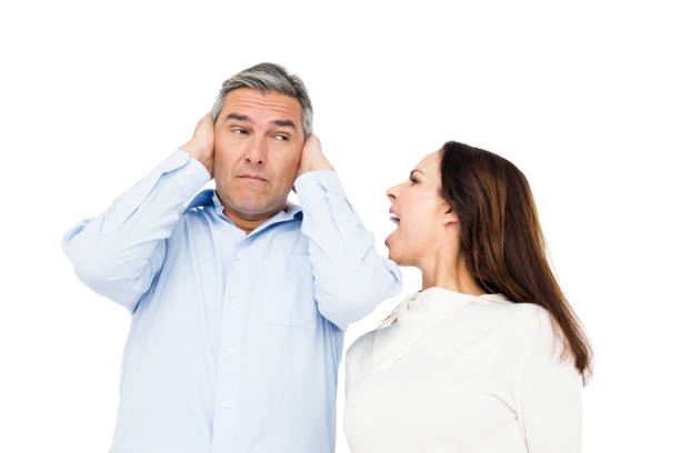 istock Angry couple arguing and ignoring each other 698091310