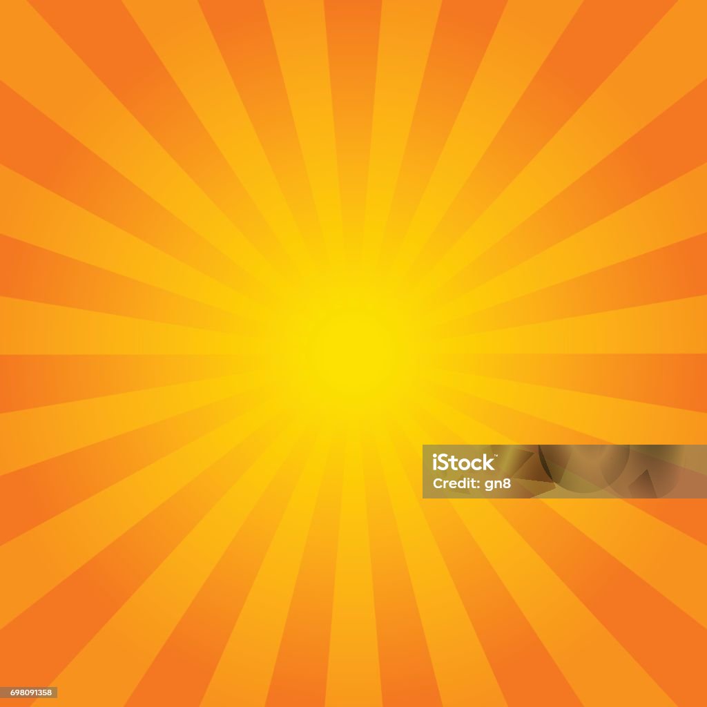 Bright orange rays background. Bright orange rays background. Comics, pop art style. Vector eps 10 Orange Color stock vector