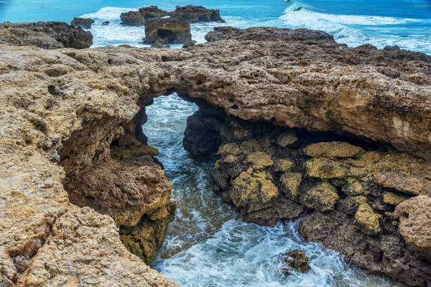 istock Algarve, Portugal: rocks in the coast of Albufeira 698094516