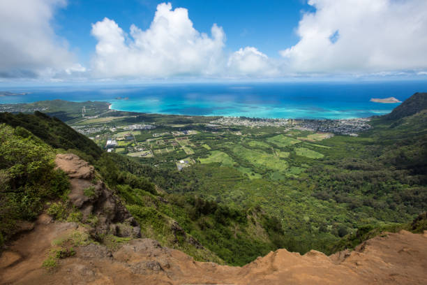 Kuliouou Ridge in the Honolulu Watershed Forest Reserve stock photo