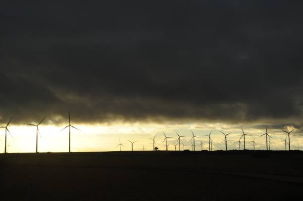 Wind turbines in Spain Wind turbine, wind turbines, Spain, energy, sky gewitter stock pictures, royalty-free photos & images