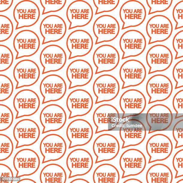 Pattern Background You Are Here Icon Stock Illustration - Download Image Now - Abstract, Antique, Art