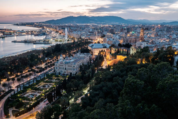 istock Malaga cityscape during sunset 698107296