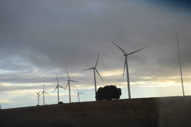 Wind turbines in Spain Wind turbine, wind turbines, Spain, energy, sky gewitter stock pictures, royalty-free photos & images