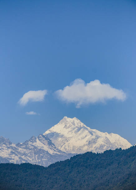 Kangchenjunga mountain that view in the morning in Sikkim, India