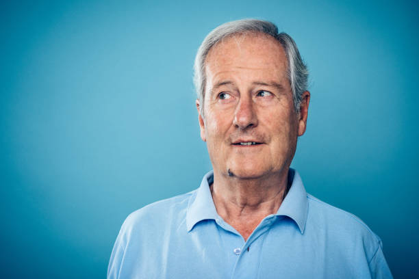 Portrait of a senior man looking sideways