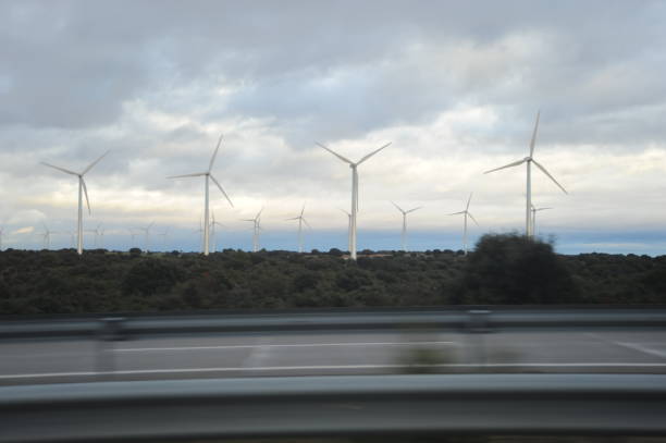 Wind turbines in Spain Wind turbine, wind turbines, Spain, energy, sky gewitter stock pictures, royalty-free photos & images