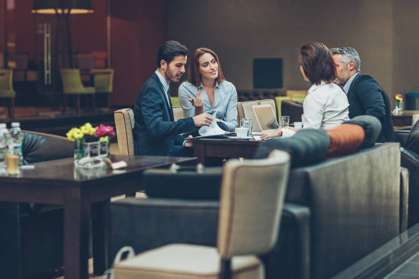 Business meeting late in the evening