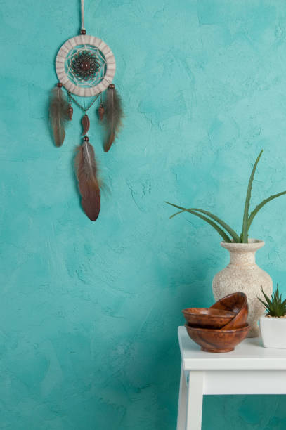 istock Dream catcher on aquamarine 698131634