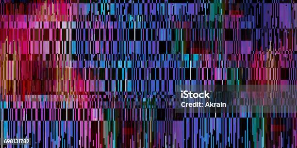 Abstract Bright Background Of Many Elements Glitch Effect Stock Illustration - Download Image Now