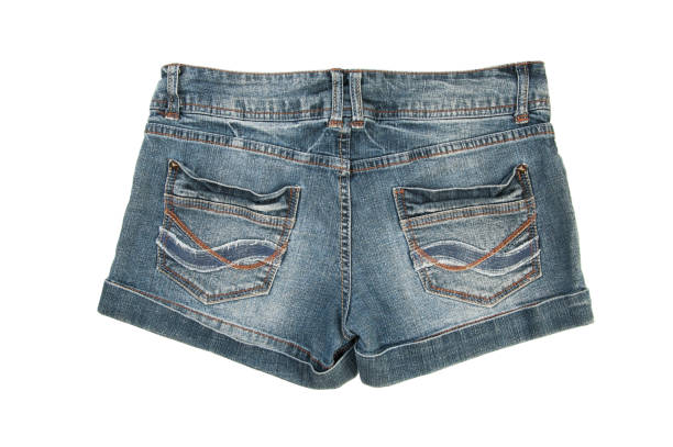 istock Jeans shorts isolated on white 698146946