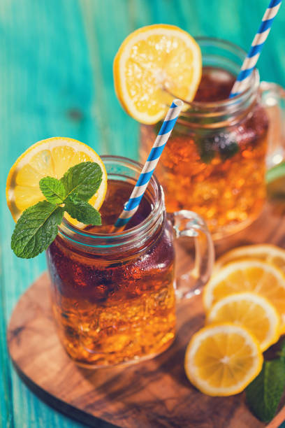 istock Ice Tea with Lemon and Mint in a Jar 698151466