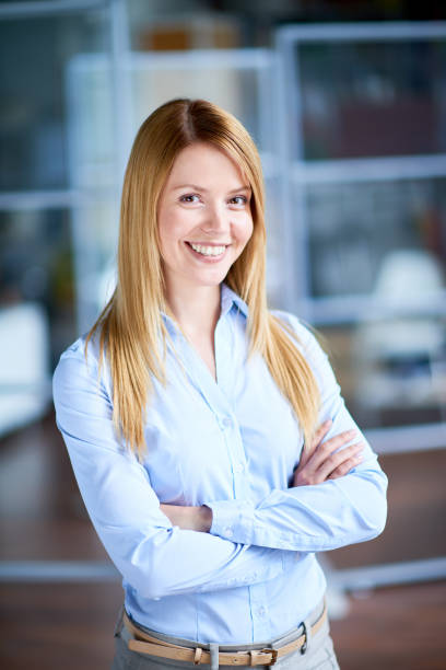 istock Happy businesswoman 698173376