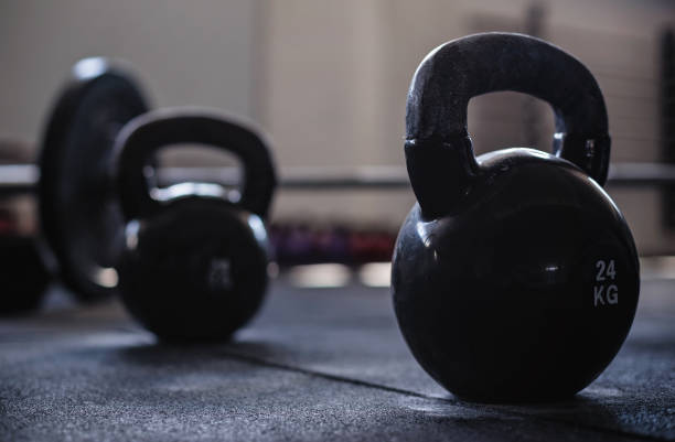 istock Kettle bells in the gym 698177434