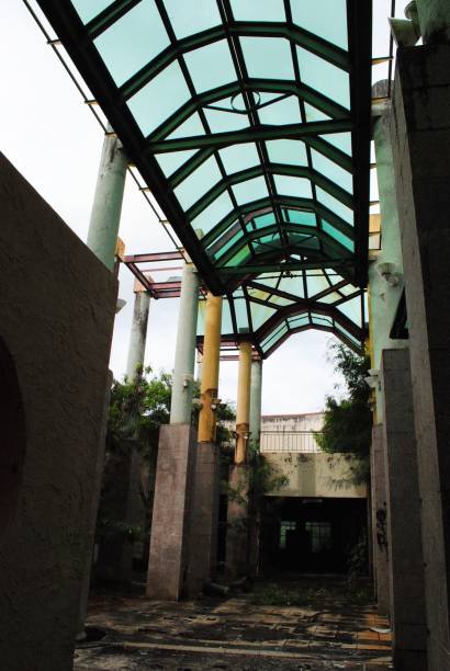istock Tall ceilings of an abandoned mall, Saipan 698189250