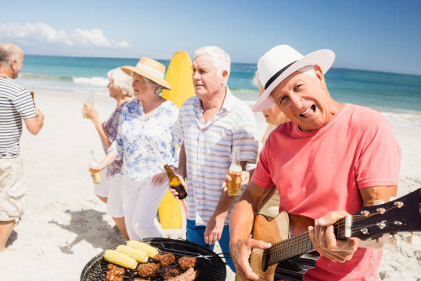 istock Senior friends having a barbecue 698195862