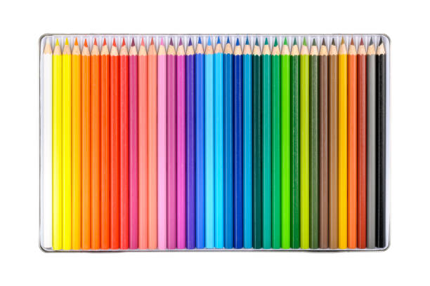 Crayons In A Box Stock Photo - Download Image Now - Box - Container,  Colored Pencil, Pencil - iStock