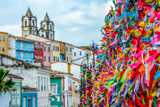 bonfim 교회 pelourinho, 살바도르, 바이아, 브라질 - salvador 뉴스 사진 이미지