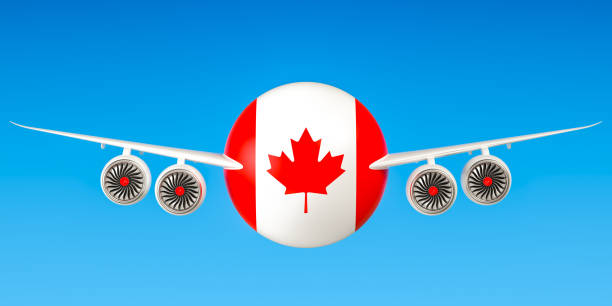 istock Canadian airlines and flying's, flights to Canada concept. 3D rendering 698232252