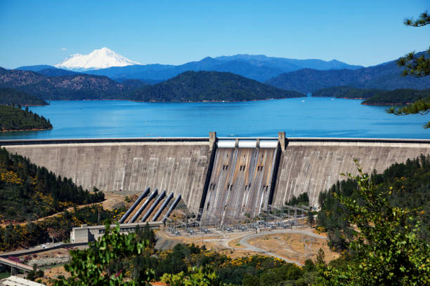 The 3 Shasta's taken from Shasta Dam. The \