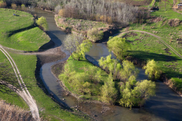 istock aerial view of spring landscape 698313748