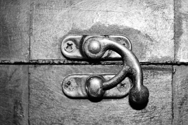 Brass closing hook of a secret casket box