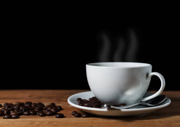 istock Vintage coffee bean on brown wooden 698354992