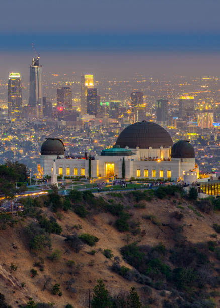 istock The Griffith Observatory and Los Angeles city skyline at twilight time 698361402