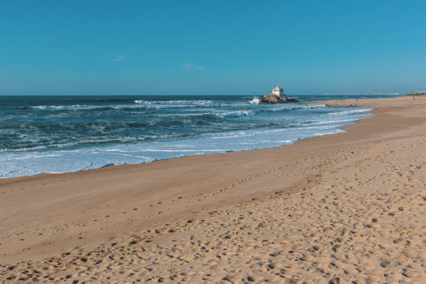 Chapel Senhor da Pedra on Miramar Beach (Miramar Beach), Vila Nova de Gaia, Portugal.