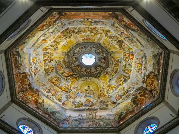 istock Florence, Italy - 08/08/2012 - Florence, Italy - Duomo - Vasaris Last Judgement Beneath Dome 698382848