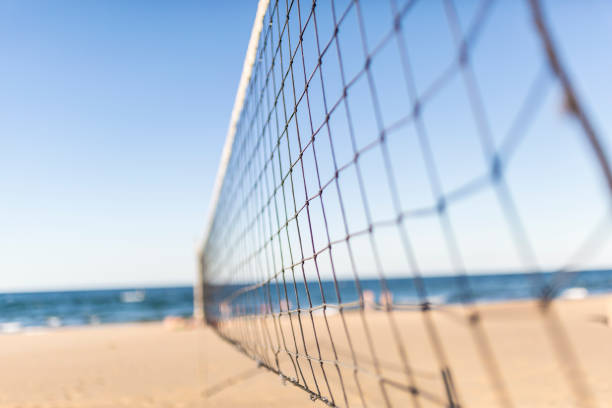 siatka do siatkówki na plaży - beach volleyball zdjęcia i obrazy z banku zdjęć